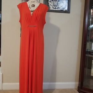 Michael Kors Orange Midi Dress